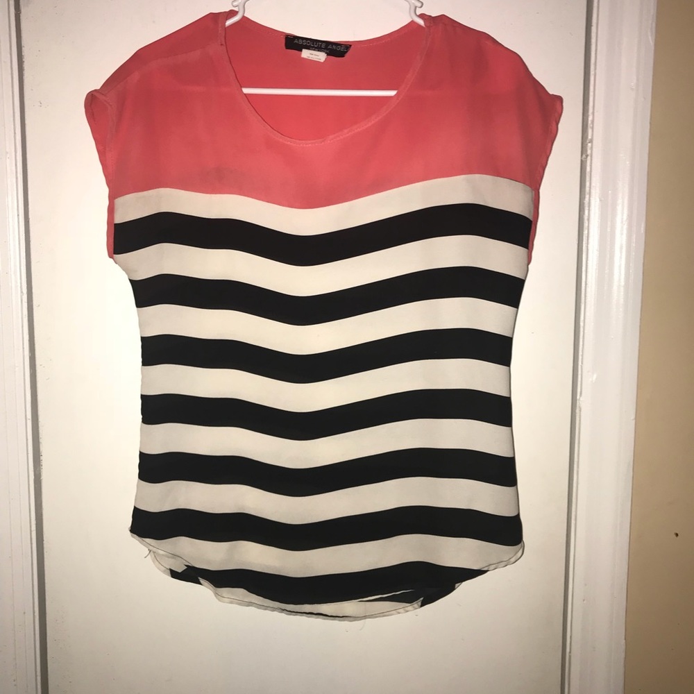 Pink with Black And White Stripes